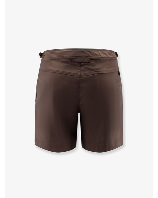 Tom Ford Brown Nylon Swim Boxer Shorts for men