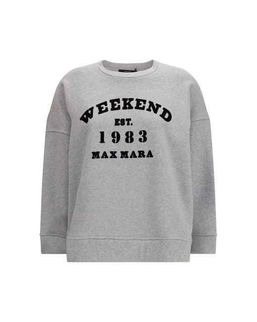 Weekend by Maxmara Gray Crewneck Sweatshirt