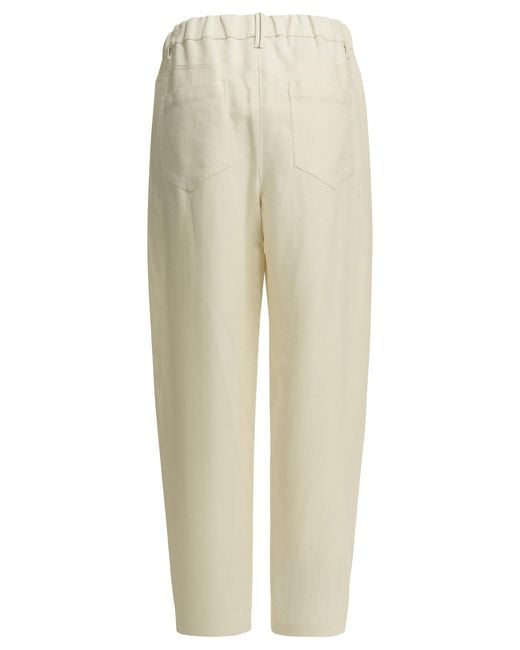 Brunello Cucinelli Natural Fluid Casual Pants