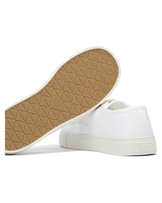 Prada White Leather Sneakers for men