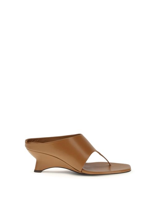 Khaite Brown Mule Sandals Marlow