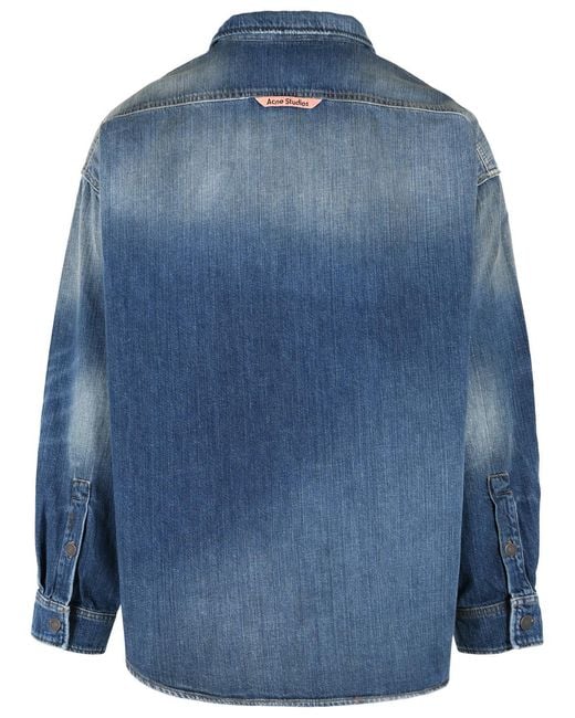 Acne Blue Cotton Shirt for men