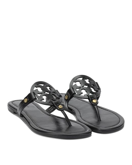 Tory Burch Black Leather Sandals