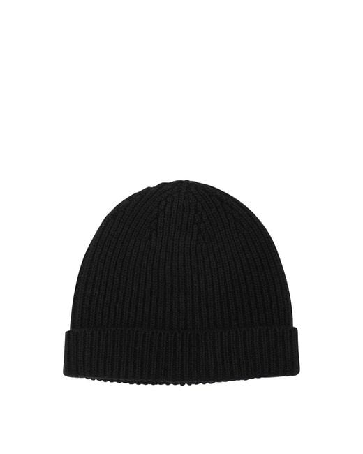 Rick Owens Black Cashmere Beanie for men