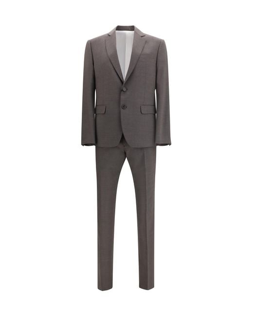 DSquared² Gray Single-Breasted Wool-Blend Suit for men