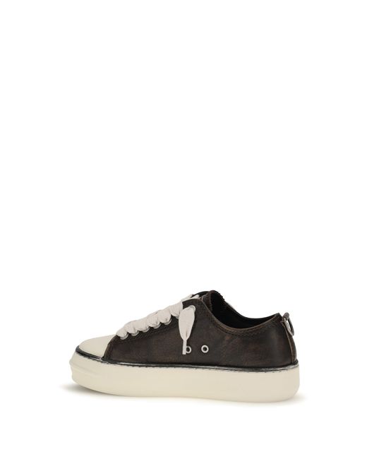 Represent White Rep-Cap Leather Sneakers Dark for men
