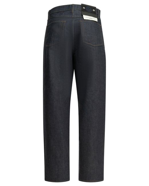 Stone Island Blue Denim Raw Straight-Leg Jeans for men