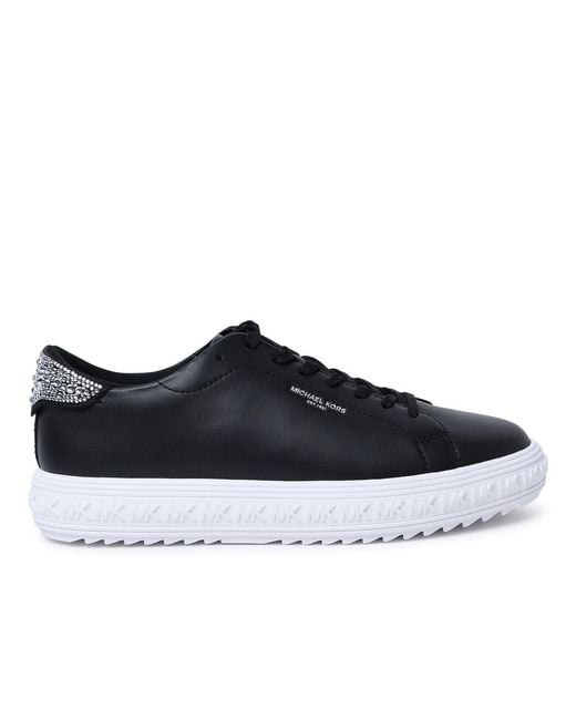 MICHAEL Michael Kors Black 'Grove' Leather Sneakers