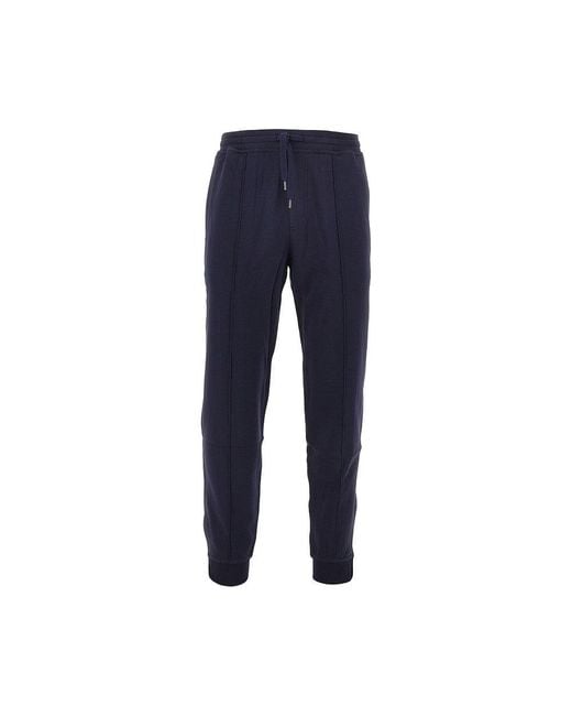 Brunello Cucinelli Blue Techno Cotton Sweatpants for men