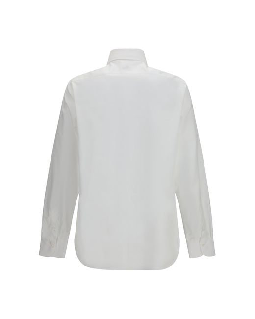 Finamore 1925 White 170 A 2 Tailored Shirt Popeline for men
