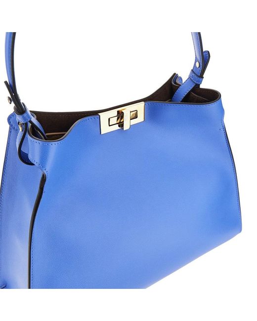 Fendi Blue Leather Medium Way' Bag