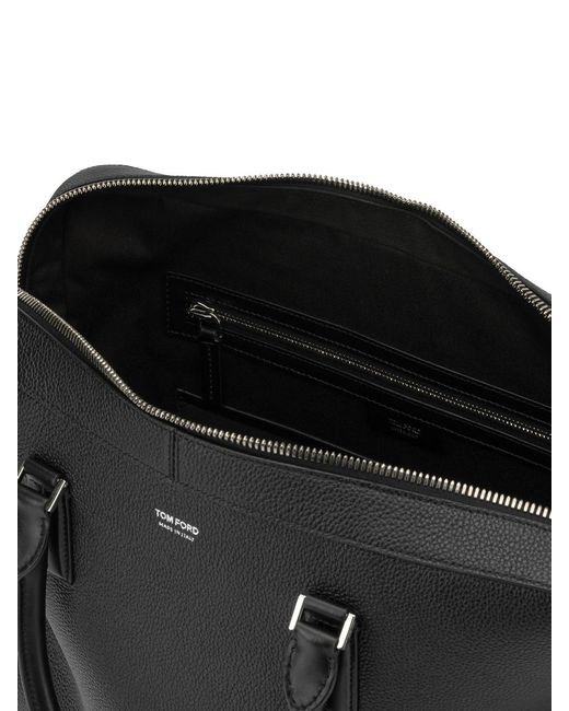 Tom Ford Black "Elliot" Large Handbag for men