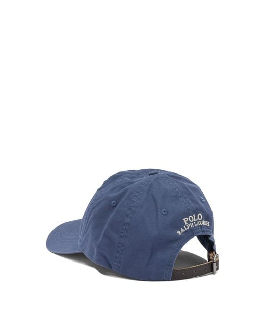 Polo Ralph Lauren Blue Cotton Hat for men