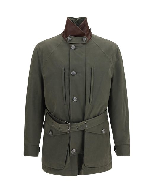 Brunello Cucinelli Gray Belted Waterproof Jacket for men