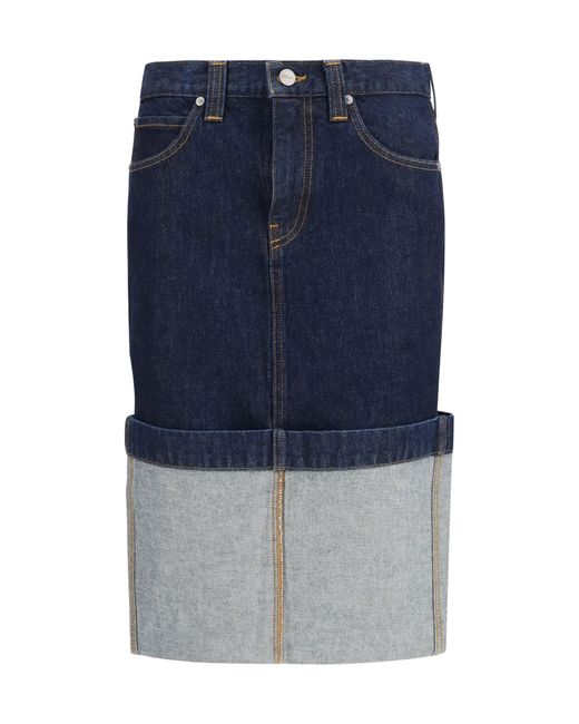 Khaite Blue Kilian Denim Skirt Benson