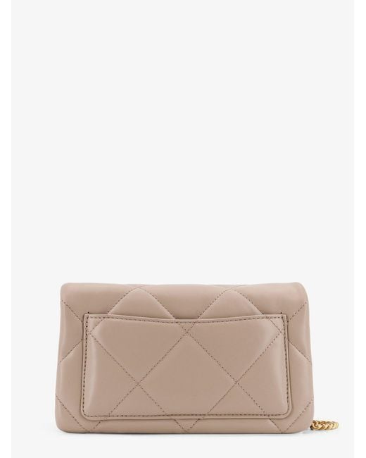 Tory Burch Natural Kira Quilted Leather Crossbody Bag