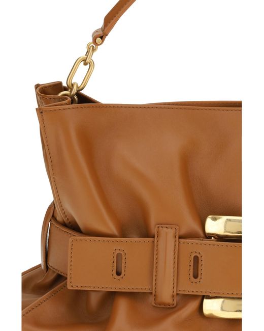 Balmain Brown Medium Anthem Shoulder Bag