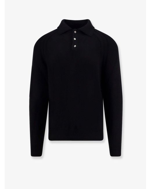Dior Blue Cashmere Polo Shirt for men