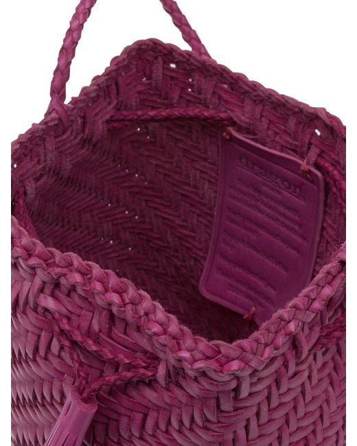 Dragon Diffusion Purple Pompom Double Jump Crossbody Bags Fuchsia