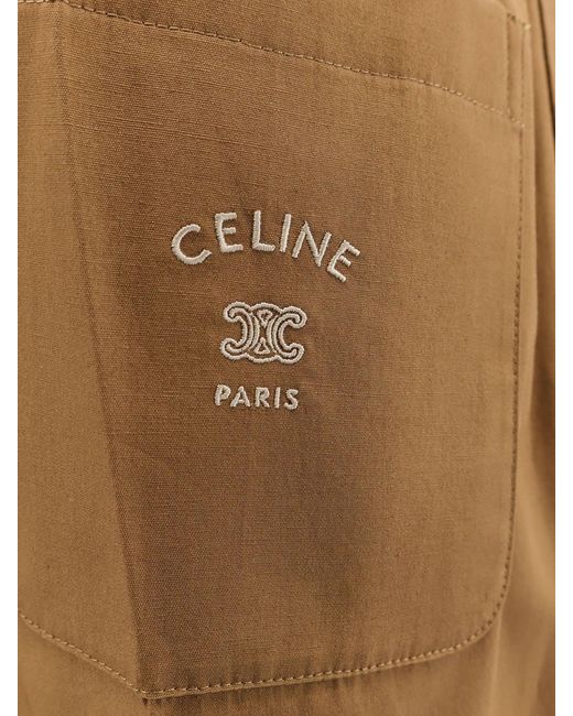 Céline Natural Cotton And Linen Trousers for men
