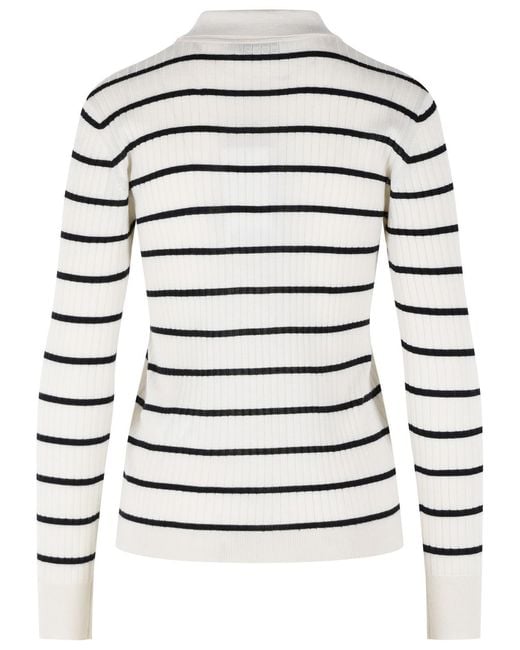 Max Mara Gray 'Gitano' Cashmere And Cream Silk Sweater