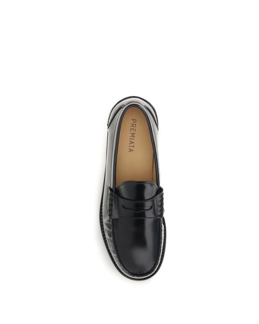 Premiata Black Loafers Arnold Calfskin for men
