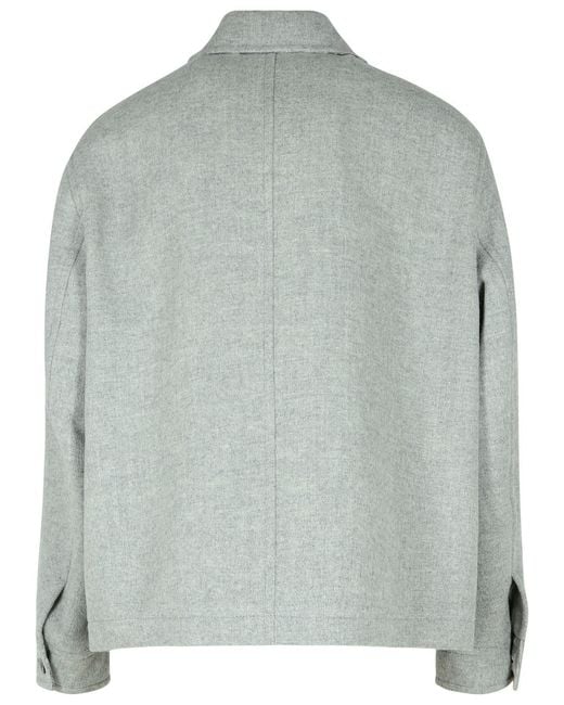 Versace Gray Wool Jacket for men