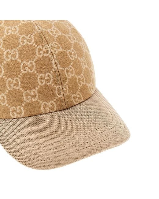 Gucci Natural Gg Wool Baseball Cap for men