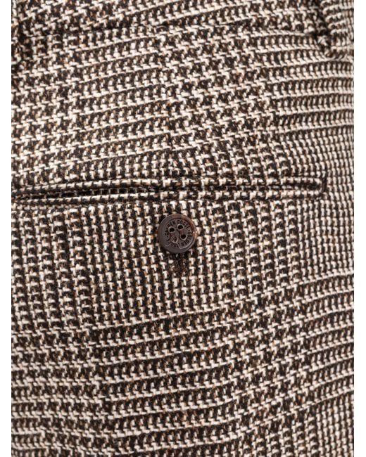 Golden Goose Deluxe Brand Gray Wool-Blend Multicolor Pants With Pockets for men