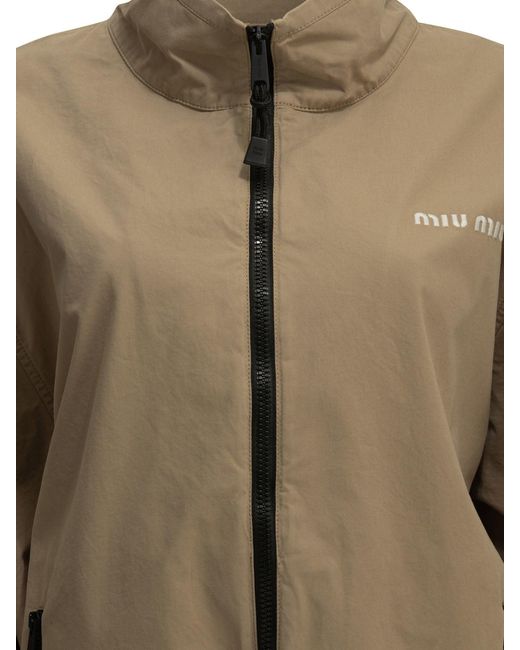 Miu Miu Natural Lightweight Cotton Jacket