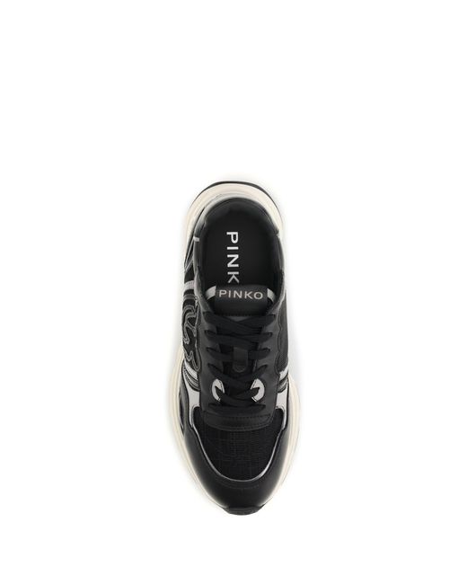 Pinko White Leather Sneakers Zoe