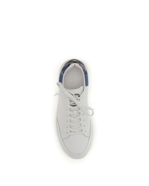 Burberry White Set Leather Sneakers for men