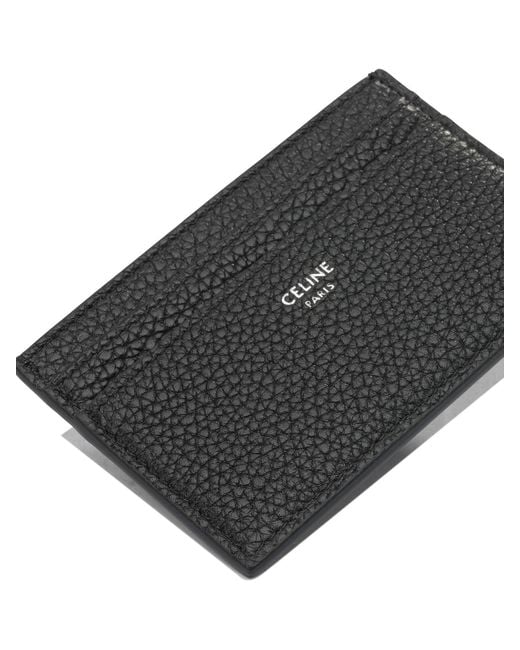Céline White Leather Cards Holder for men