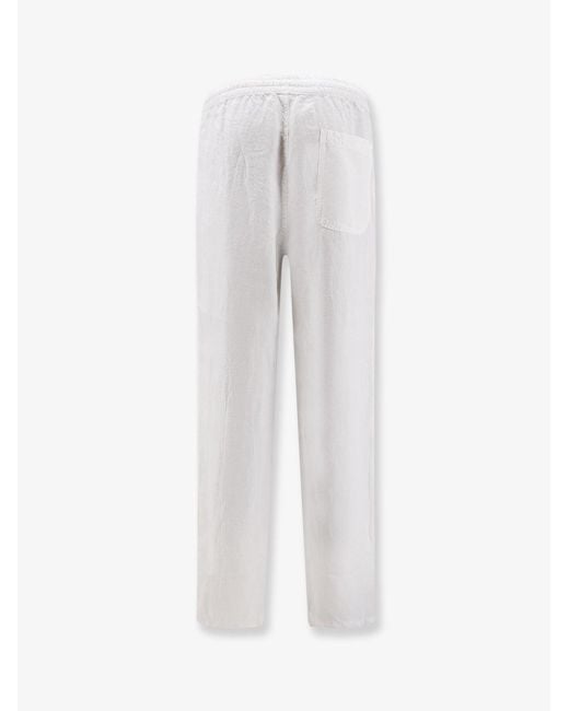 Aspesi White Ventura Linen Trousers for men