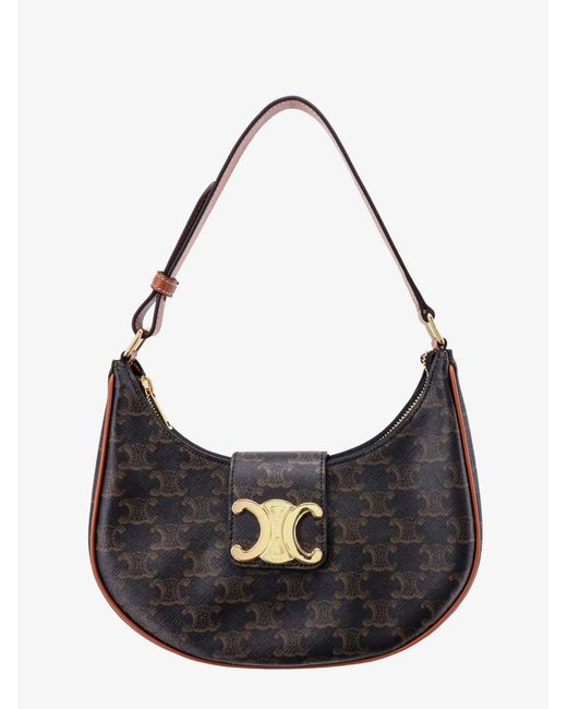 Céline Black Medium Ava Triomphe Canvas Shoulder Bag