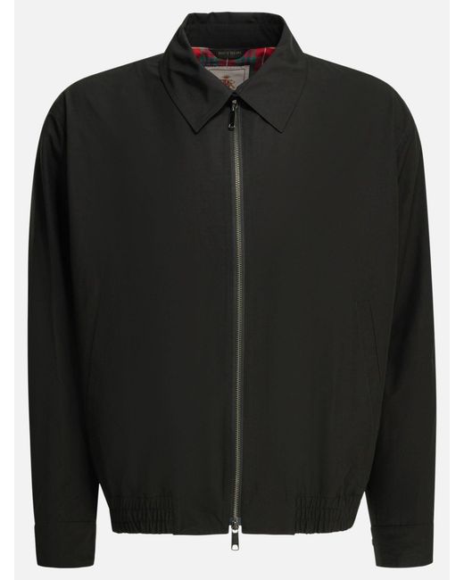 Baracuta Black Polyester Cotton Jacket for men