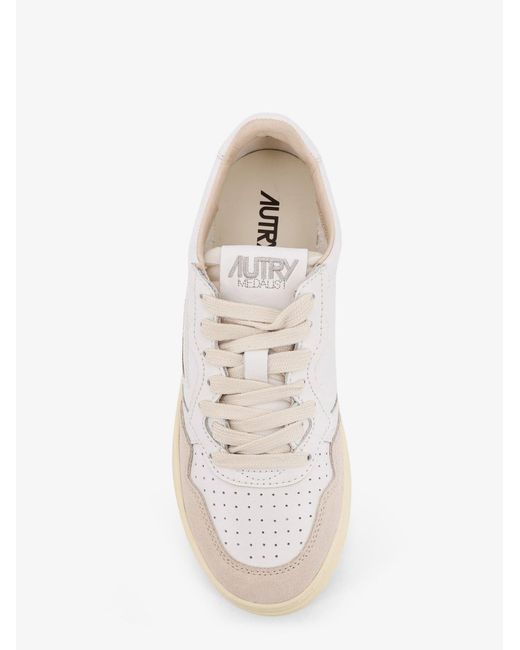 Autry White Medalist Low Leather Sneakers