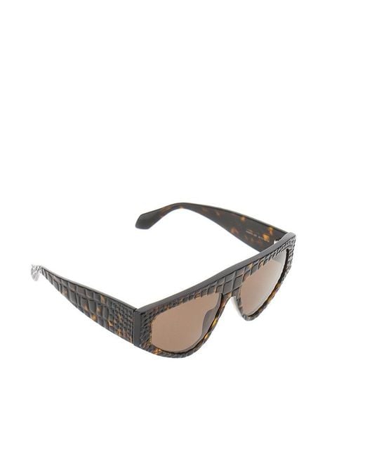 Alaïa Gray Croco-Embossed Sunglasses