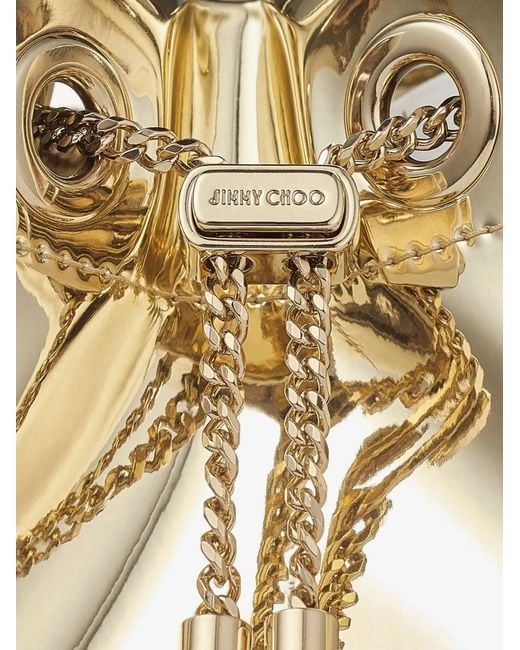Jimmy Choo Natural Bon Bon Shiny Leather Crossbody Bag