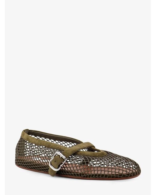 Alaïa White Mesh Ballet Flats