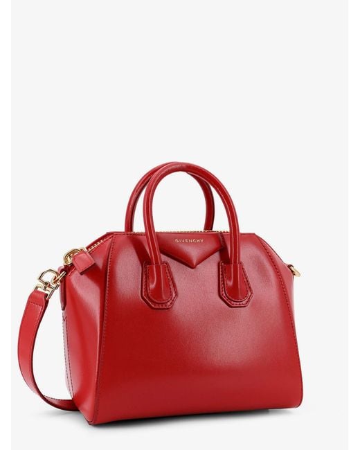 Givenchy Red Antigona Mini Leather Shoulder Bag