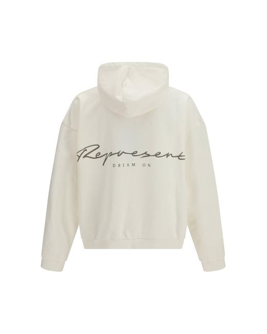 Represent White Hoodie Western Dobermans for men
