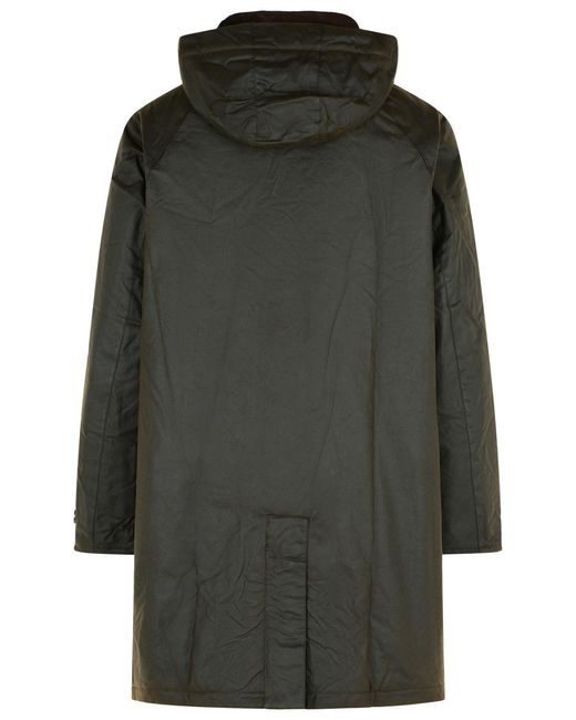 Barbour Black Beudale Waxed Cotton Parka for men