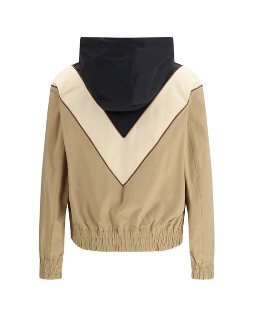 Valentino Blue Nylon Hooded Windbreaker Jacket for men
