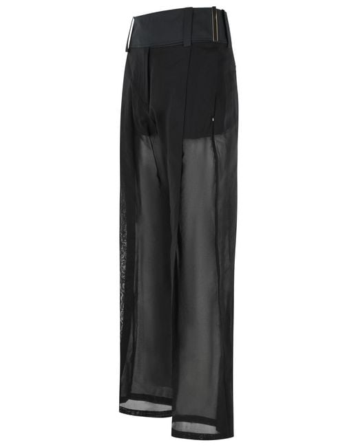 Sportmax Black 'Ferito' Loose Pants