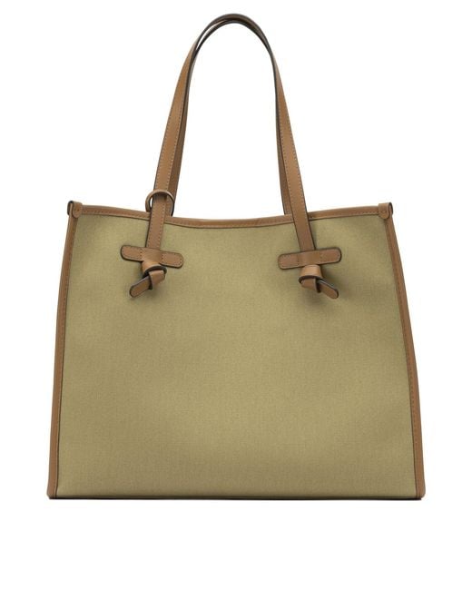 Women's Natural Canvas Leather Bag