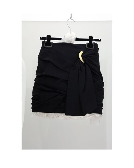Céline Black Draped Mini Skirt