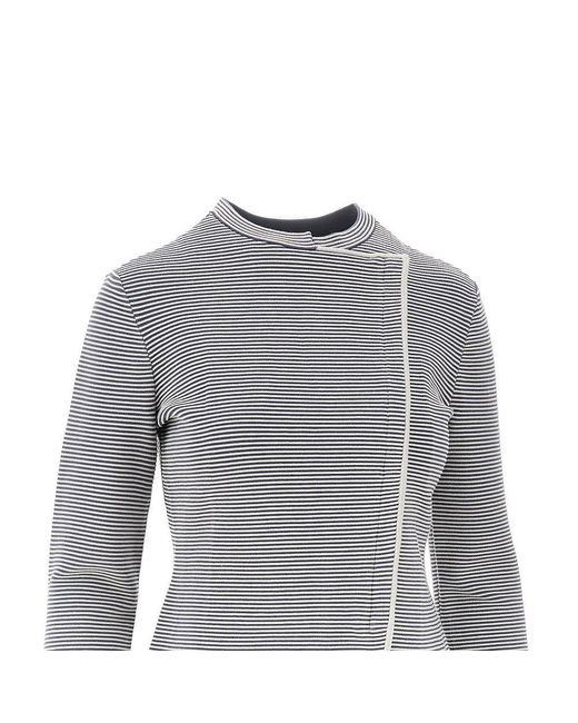 Emporio Armani Gray Ottoman Jersey Jacket