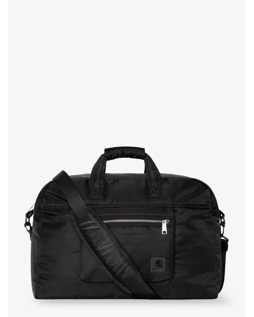 Carhartt Black Otis Weekend Bag Nylon Shoulder Bag With Tone-On-Tone Logo Patch for men