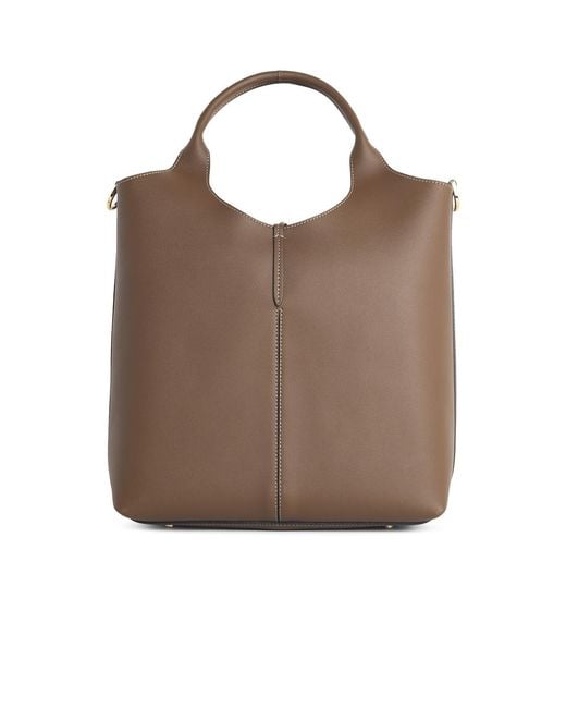 Tod's Brown 'Shopping Tote' Small Leather Bag